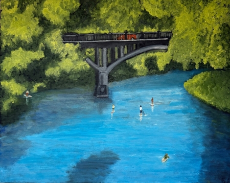 PaddlersHaven on Barton Creek by artist Mozelle Marks